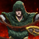 A very stern-looking man in a green outfit wields a whip.